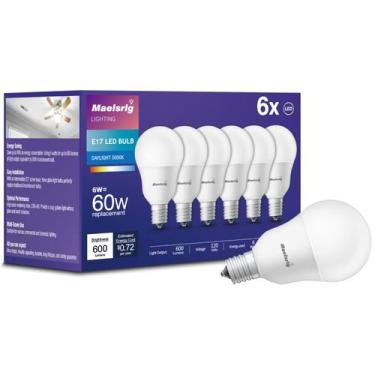 Imagem de Lâmpada LED Maelsrlg E17 Intermediate Base 6W (60W Equiv) Pacote com 6