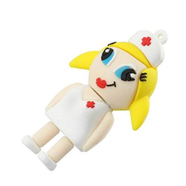 Imagem de 4 GB Modelo de enfermeira pen drive USB 3.0 dispositivo de armazenamento USB Flash Disk USB 3.0 Memory Stick USB 3.0 USB Stick U Disk Pen Drive USB Flash Memory USB Disk Data Storage - Branco