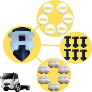 Imagem de Kit presilhas+arruelas tampa painel caixa fusivel ford cargo - FLASH T
