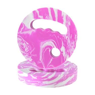 Imagem de rockible Discos de exercícios aquáticos de espuma EVA para prancha de natação, resistência para exercícios aquáticos em piscinas, Rosa Branco