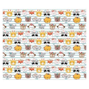 Imagem de Papel de Parede Adesivo Infantil Safari Quarto Menina - 803pcm - Allod