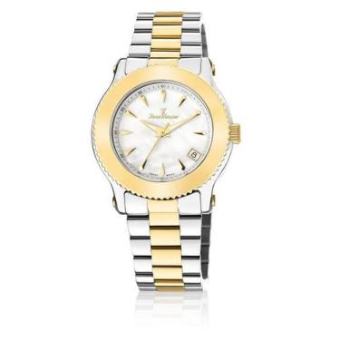 Imagem de Relógio Pulso Jean Vernier Feminino Aço Bicolor Jv01024