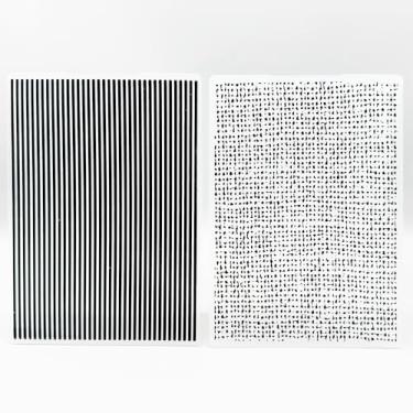 Imagem de 2 peças de molde de pasta em relevo de plástico listras verticais e pontos textura A6 tamanho para fazer cartões, faça você mesmo, scrapbooking, papel, artesanato, artesanato, scrapbook, artes