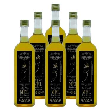 Imagem de Cachaça de néctar das flores Santa Ladeira Garrafa 750ml 6 Unidades