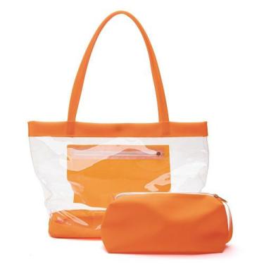 Imagem de Bolsa Praia Laranja Sacola Minibag Viagem Verão Luxo - Fenny Shoes, La