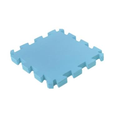 Imagem de Tapete de EVA Infantil Colorido, Placas de Tatame Encaixáveis, 04 Peças, Multicolorido (Azul Bebe)