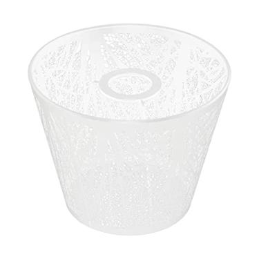 Imagem de Abajur preto, abajur de metal pequeno abajures de árvore de ferro forjado esculpido abajur de tambor para candeeiro de mesa candeeiro de parede (branco)