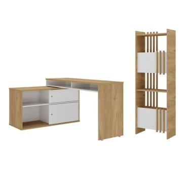Imagem de Conjunto Escritório: Escrivaninha 6371 + Estante 6370