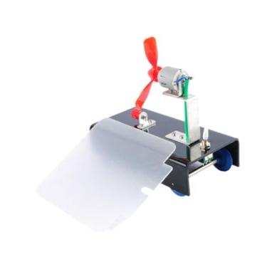 Imagem de YIJU Kit de experimento científico Presentes de ação e reação Projetos científicos Modelo de carro movido a vento Brinquedos educativos para crianças de 6