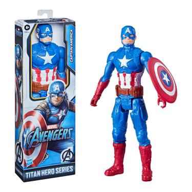 Imagem de Boneco Avenger Titan Hero Capitão América 30cm E7873 - Hasbro