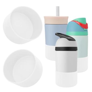 Imagem de 2 peças de bota protetora de silicone compatível com garrafa de água Owala Kids de 473 g/396 g e copo de 340 g, protetor de capa de proteção antideslizante e antiarranhões para crianças