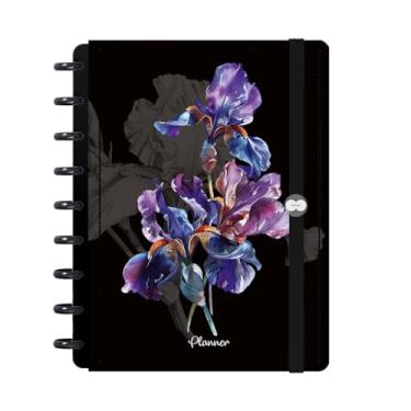 Imagem de Planner Iscool Disc 2026 Inteligente Datado Floriografia Preto Íris