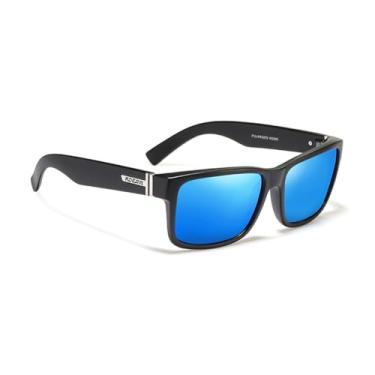 Imagem de Óculos de Sol KDM Armação Minimalista UV400 Polarizados, Design Italiano, Estilo Esportivo + Box (Azul claro)