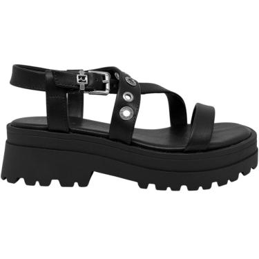 Imagem de Sandália Feminina Papete Casual Dia a Dia Passeio Trabalho Flat Form Detalhes Metalizados Conforto Ramarim 2538201