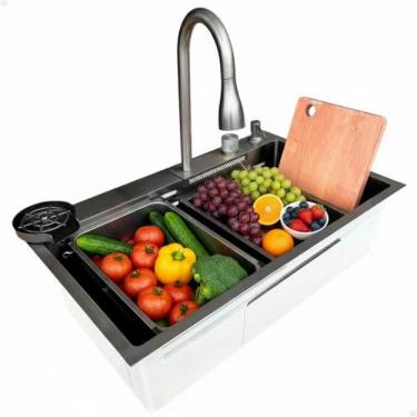 Imagem de Cuba Cascata Gourmet Premium com Torneira Aço Inox 304 - Zawa