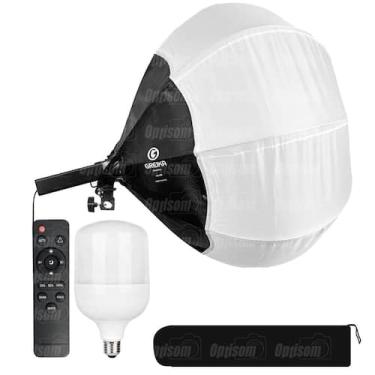 Imagem de Softbox Lanterna Balão Chines Greika 65cm Com Lampada Led Bicolor