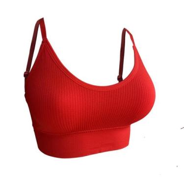 Imagem de Top Feminino Academia Fitness Alça Ajustável Básico Com Bojo - SOPHIA 