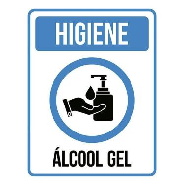Imagem de Placa - Higiene Álcool Gel, Prevenção  36X46 