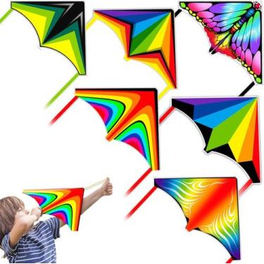 Imagem de Kite Launcher Toy Ynybusi, 6 peças de mini pipas para crianças de 3 a 