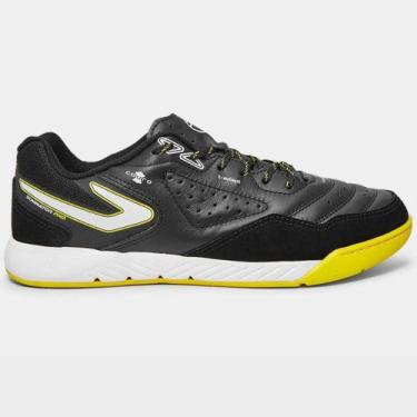 Imagem de Chuteira Futsal Topper Dominator Pro V Unissex - Preto e Amarelo, 42