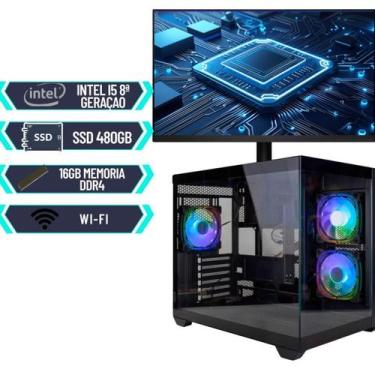 Imagem de Pc Gamer Completo Aquario Preto Intel Core I5 8A Win11 Wifi - Wa Eletr