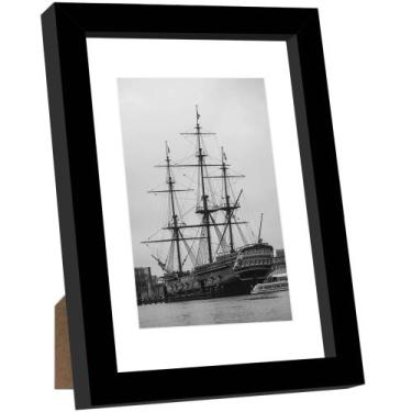 Imagem de Porta-retratos PEALSN 11x14 marrom rústico para 8x10 com tapete