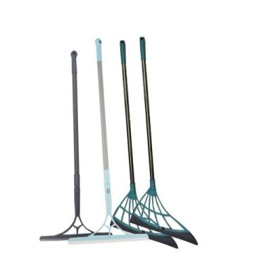 Imagem de 4 Rodo Mop Ergonômico Limpeza Fácil Varre Seca Silicone Prático Extens