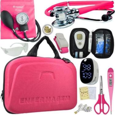 Imagem de Kit Enfermagem Estagio Super Luxo Medidor de Glicose Completo Incoterm