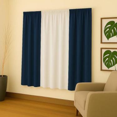 Imagem de Cortina Versátil 2,00X1,70 Para Sala Quarto Escritório Decoração Estil