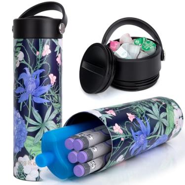 Imagem de Leng Ke Estojo Térmico Para Canetas De Insulina 24H 5, Viagem Epipen, Bolsa Médica Aprovada Pela Tsa Diabéticos Com Gelo Em Gel (Hortênsia)