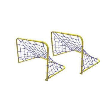 Imagem de Par De Traves Ginastic Klopf Gol Junior Com Redes Ref 4008, Cores sort