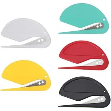 Imagem de Conjunto de 5 peças de abridor de cartas, envelopes abertos afiados e eficientes com facilidade, abridores de cartas