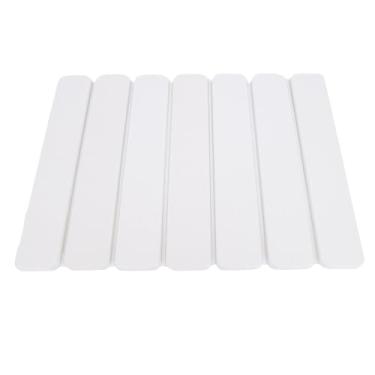 Imagem de Fockety Tapete de pedra para secar louça, tapete grande dobrável e absorvente de microfibra para bancada de cozinha com estrutura porosa, almofadas de secagem rápida para pratos (Branca)