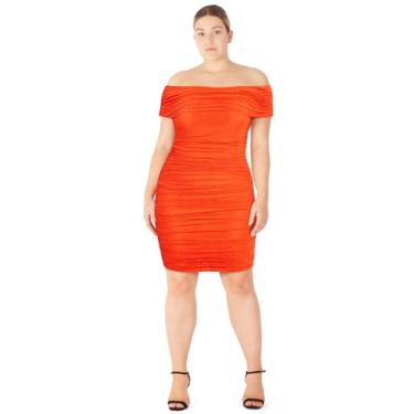 Imagem de City Chic Vestido feminino plus size - Kayla, Laranja, 58