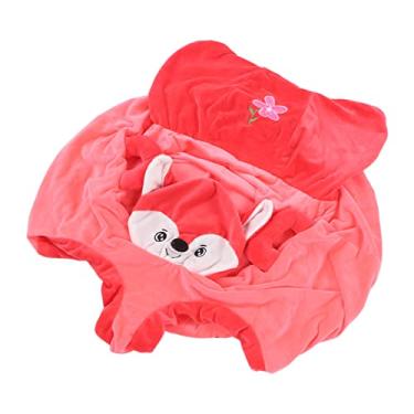 Imagem de Akozon Sofá de Cadeira de bebê Akozon - Sofá de Suporte Infantil Em Forma de Desenho Animado Com Design de Pelúcia, à Prova de Derrapagem, 2 Orifícios Frontais para Conforto e Segurança, de (Concha)