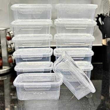 Imagem de Marmita portatil Kit 10 Marmita Potes 800ml com Travas Laterais - Fitness Alimentos organizadores de congelador