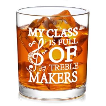 Imagem de Slugeren Presentes de agradecimento ao professor, My Class Is Full of Treble Makers, copo de uísque, presente de aniversário de formatura para professores, presente de coro para professores, presente