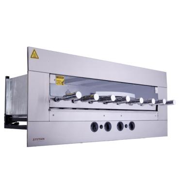 Imagem de Churrasqueira A Gás Natural De Embutir Titan 8 Espetos Rotativos 127v