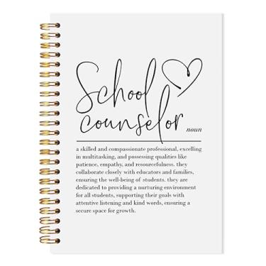 Imagem de LADOCK Caderno espiral de presentes de conselheiro escolar, diário de presentes para orientadores, material de escritório para conselheiros escolares, diário de saúde mental de aconselhamento de