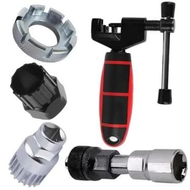 Imagem de Kit Ferramentas Para Bike 5 em 1 – Extrator de Corrente Pedivela Roda Livre e Movimento Central MTB (Combo 5 peças)