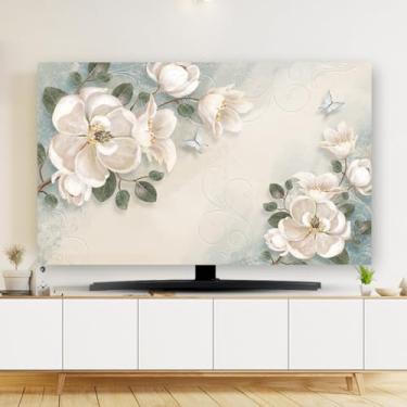 Imagem de Capa de TV Capa contra poeira interna 32-80 polegadas Protetores de tela de televisão/computador Protetores de tela à prova de poeira Capas para pendurar em casa monitor curvo de mesa