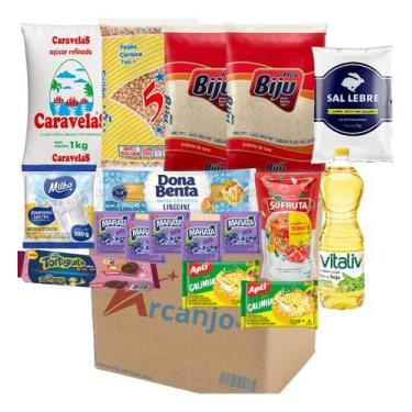 Imagem de Cesta Básica De Alimentos Tamanho Econômico Doações 17 itens - Arcanjo
