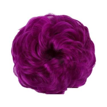 Imagem de Coque De Cabelo Sintético Cacheado Natural Para Mulheres, Extensões De