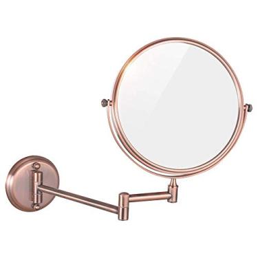 Imagem de LMJYU Espelho de parede para banheiro, espelhos montados na parede ampliação estendem resistente dupla face ajustável espelho de cosméticos espelho de banheiro espelho de vaidade de barbear