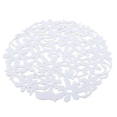 Imagem de ZJchao Jogos Americanos Redondos, Tapetes de Mesa de Feltro, Jogos Americanos de Jantar de Cozinha Doméstica Sem Deformação Podem Ser Usados ​​como Almofadas de Mesa, Porta-panelas, (Branca)