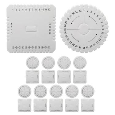 Imagem de Homoyoyo 20 peças de disco redondo Kumihimo para trança de pulseira - 40 e 32 compartimentos tábua de trança de macramê de tecelagem de fios para iniciantes, faça você mesmo, projetos de artesanato