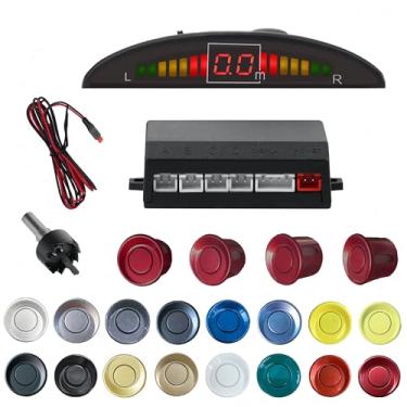 Imagem de SANDETOUN Kit de sensor de estacionamento kit de sensor de reserva sensor reverso para carro 18 opções de cores para sondas ajustável alarme volume profissional sensor de reversa para carro assistente