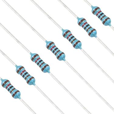 Imagem de YOKIVE 100 peças de resistores de 1,2 K Ohm, resistor fixo de filme de metal de 1/4 W (0,25 W), resistores de tolerância +/-1%, certificado ROHS