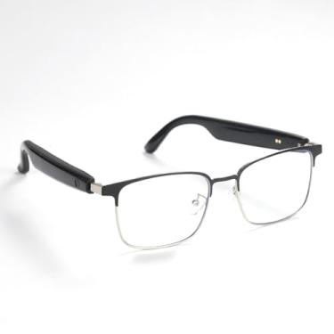 Imagem de Tomvorks Óculos Inteligentes Com áudio BT5.4 para Câmera de Controle Remoto, Chamadas Telefônicas, Ouvido Aberto, Reprodução de Música, Toque e Assistência por Voz, Mudança de Faixa (Prata)