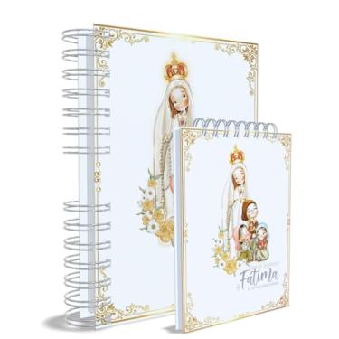 Imagem de Agenda Católica 2026 + Bloco de Anotações, Nossa Senhora das Graçase Fátima, Azul, Capa 4